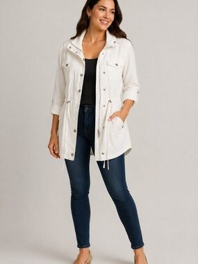 NYDJ White Lightweight Summer Jacket | Size Small